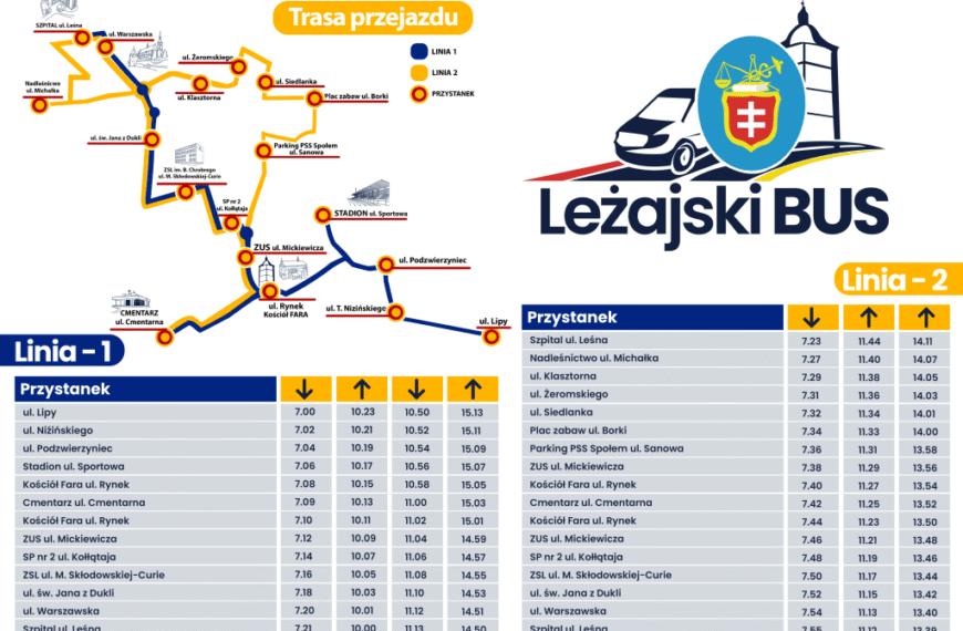 Leżajski Bus – bezpłatna komunikacja miejska już kursuje. Sprawdź trasy i rozkład