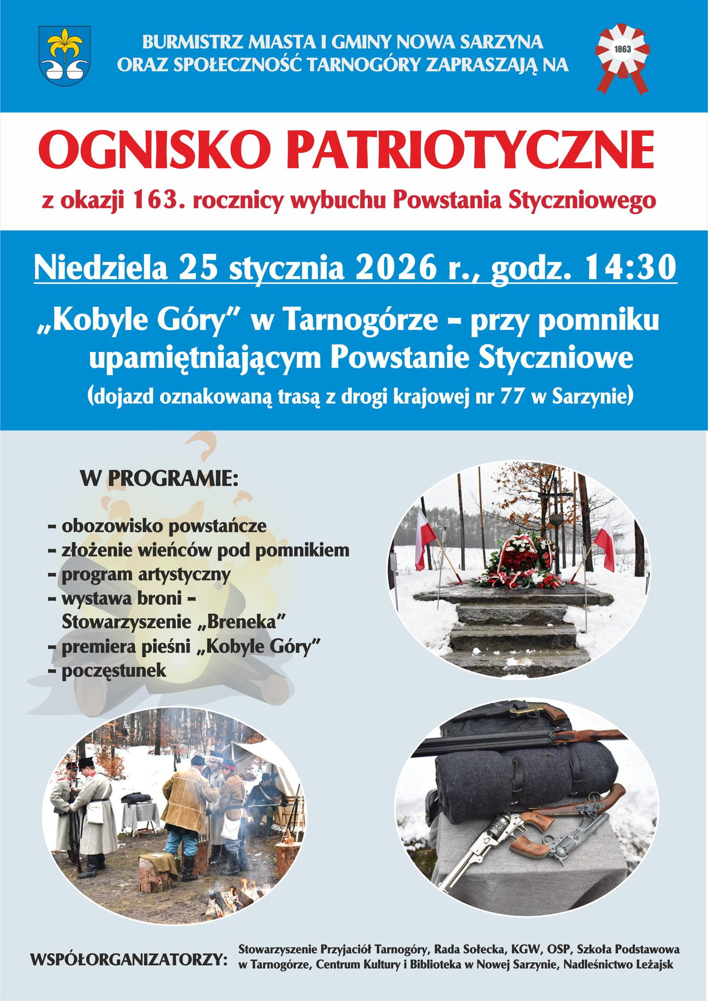 Ognisko Patriotyczne z okazji 163. rocznicy wybuchu Powstania Styczniowego